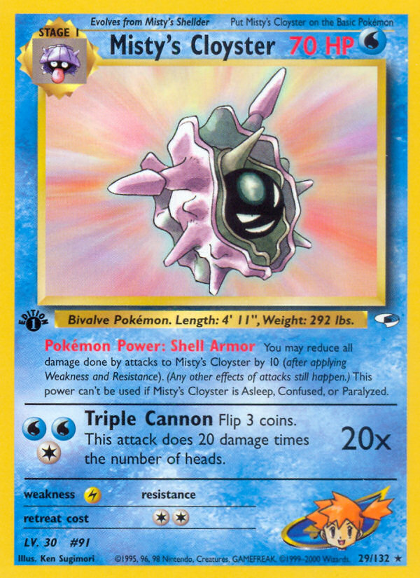 Misty's Cloyster (29/132) [Gym Heroes 1st Edition] - Card Brawlers | Quebec | Canada | Yu-Gi-Oh!