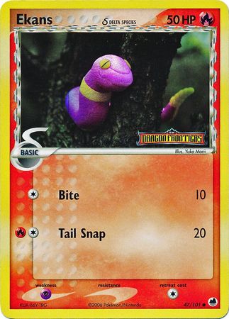 Ekans (47/101) (Delta Species) (Stamped) [EX: Dragon Frontiers] - Card Brawlers | Quebec | Canada | Yu-Gi-Oh!
