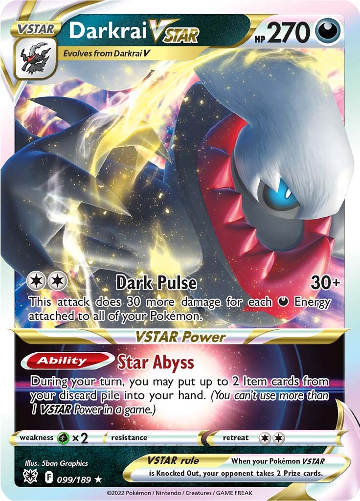 Darkrai VSTAR (099/189) [Sword & Shield: Astral Radiance] - Card Brawlers | Quebec | Canada | Yu-Gi-Oh!