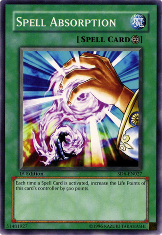 Spell Absorption [SD6-EN027] Common - Card Brawlers | Quebec | Canada | Yu-Gi-Oh!