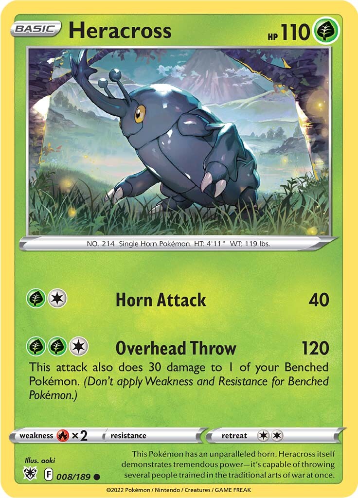 Heracross (008/189) [Sword & Shield: Astral Radiance] - Card Brawlers | Quebec | Canada | Yu-Gi-Oh!