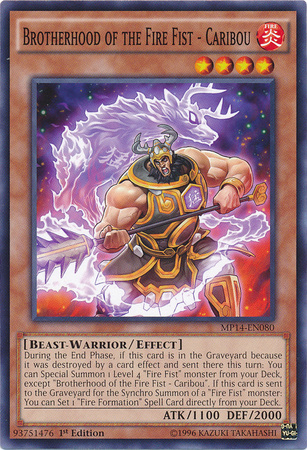 Brotherhood of the Fire Fist - Caribou [MP14-EN080] Common - Card Brawlers | Quebec | Canada | Yu-Gi-Oh!