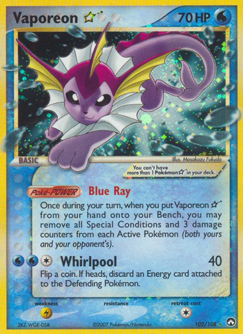 Vaporeon Star (102/108) [EX: Power Keepers] - Card Brawlers | Quebec | Canada | Yu-Gi-Oh!