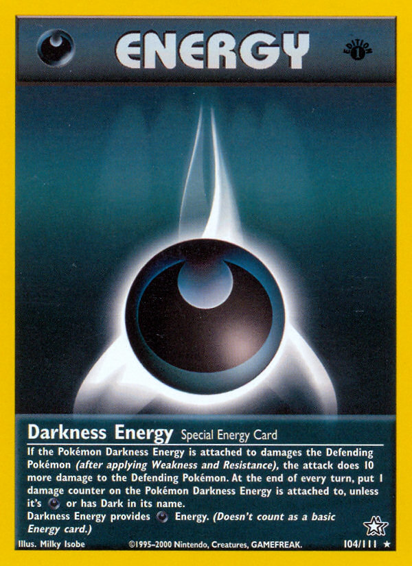 Darkness Energy (104/111) [Neo Genesis 1st Edition] - Card Brawlers | Quebec | Canada | Yu-Gi-Oh!