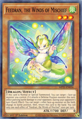 Feedran, the Winds of Mischief [MP21-EN034] Common - Card Brawlers | Quebec | Canada | Yu-Gi-Oh!