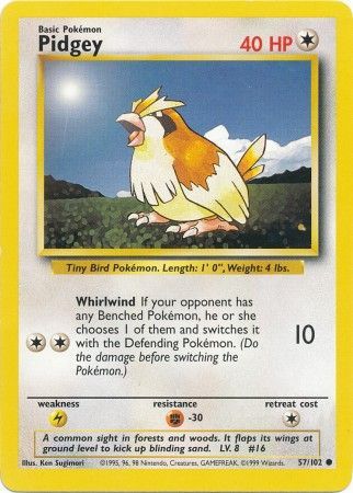 Pidgey (57/102) [Base Set Unlimited] - Card Brawlers | Quebec | Canada | Yu-Gi-Oh!