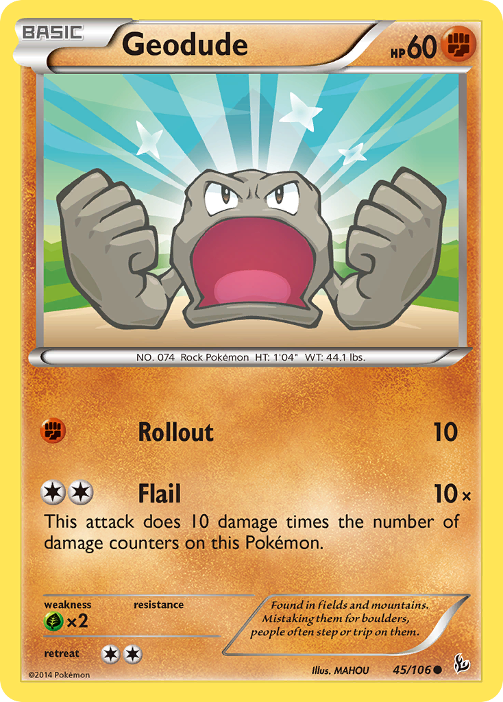 Geodude (45/106) [XY: Flashfire] - Card Brawlers | Quebec | Canada | Yu-Gi-Oh!