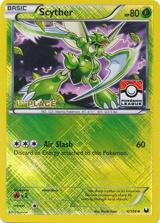 Scyther (4/108) (League Promo 1st Place) [Black & White: Dark Explorers] - Card Brawlers | Quebec | Canada | Yu-Gi-Oh!