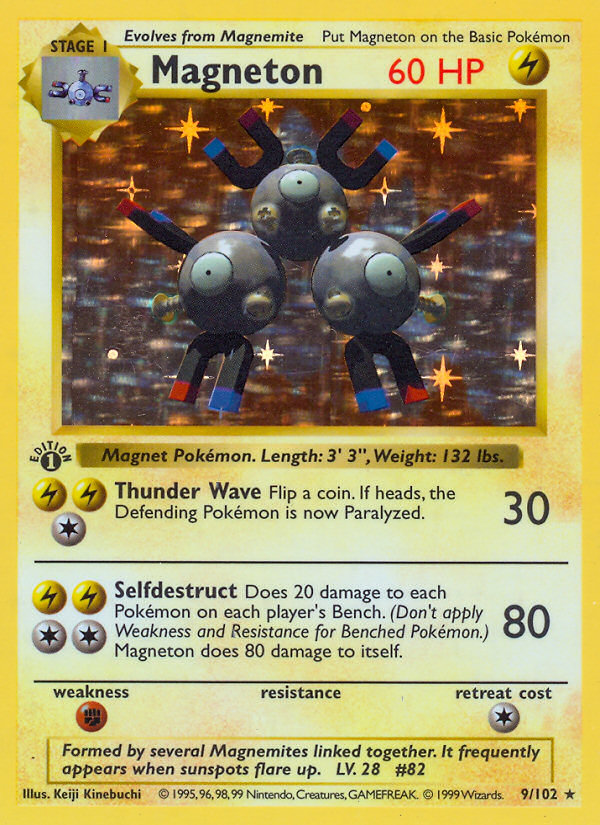 Magneton (9/102) (Shadowless) [Base Set 1st Edition] - Card Brawlers | Quebec | Canada | Yu-Gi-Oh!