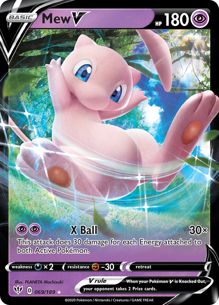 Mew V (069/189) (Jumbo Card) [Sword & Shield: Darkness Ablaze] - Card Brawlers | Quebec | Canada | Yu-Gi-Oh!