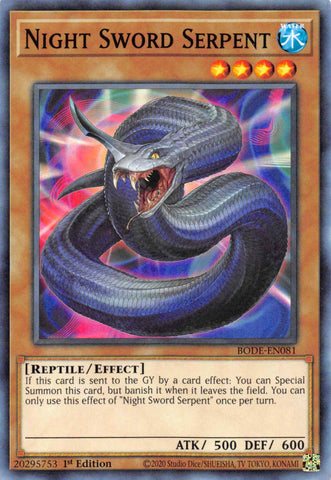 Night Sword Serpent [BODE-EN081] Common - Card Brawlers | Quebec | Canada | Yu-Gi-Oh!
