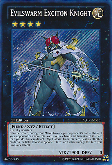 Evilswarm Exciton Knight [LVAL-EN056] Secret Rare - Yu-Gi-Oh! - Card Brawlers | Quebec | Canada |