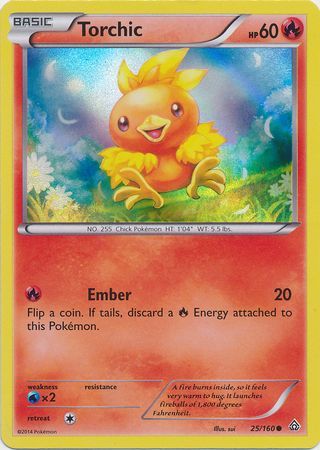 Torchic (25/160) (Sheen Holo) [XY: Primal Clash] - Card Brawlers | Quebec | Canada | Yu-Gi-Oh!