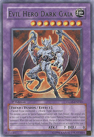 Evil Hero Dark Gaia [GLAS-EN040] Rare - Card Brawlers | Quebec | Canada | Yu-Gi-Oh!