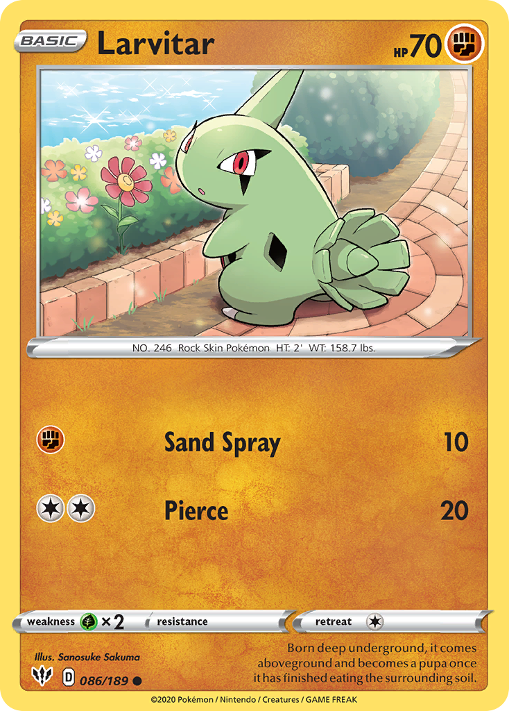 Larvitar (086/189) [Sword & Shield: Darkness Ablaze] - Card Brawlers | Quebec | Canada | Yu-Gi-Oh!