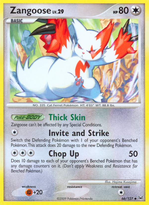 Zangoose (66/127) [Platinum: Base Set] - Card Brawlers | Quebec | Canada | Yu-Gi-Oh!