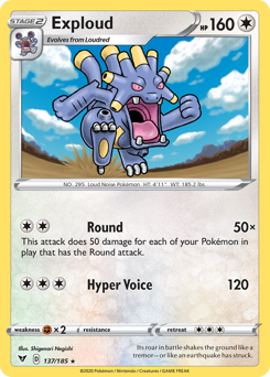 Exploud (137/185) [Sword & Shield: Vivid Voltage] - Card Brawlers | Quebec | Canada | Yu-Gi-Oh!