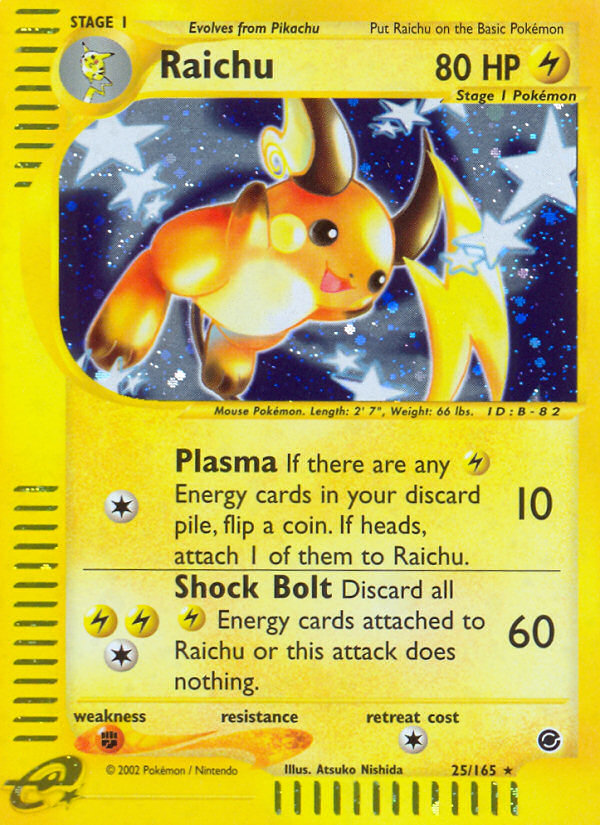Raichu (25/165) [Expedition: Base Set] - Card Brawlers | Quebec | Canada | Yu-Gi-Oh!