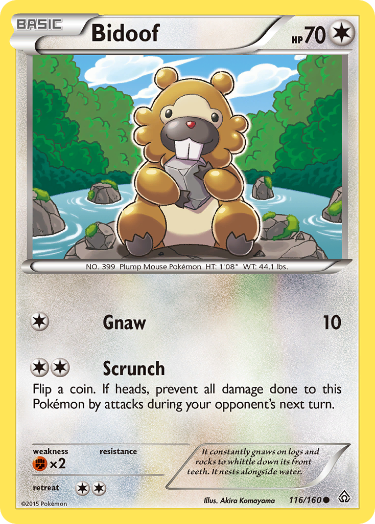 Bidoof (116/160) [XY: Primal Clash] - Card Brawlers | Quebec | Canada | Yu-Gi-Oh!