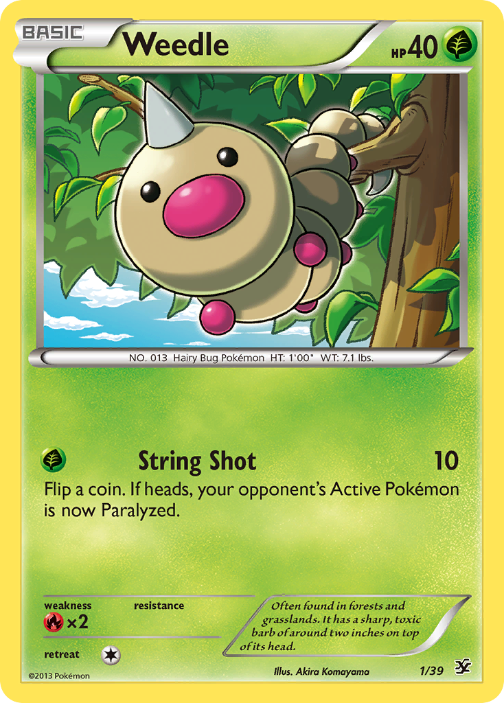 Weedle (1/39) [XY: Kalos Starter Set] - Card Brawlers | Quebec | Canada | Yu-Gi-Oh!