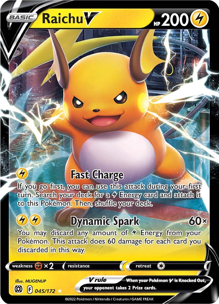 Raichu V (045/172) [Sword & Shield: Brilliant Stars] - Card Brawlers | Quebec | Canada | Yu-Gi-Oh!