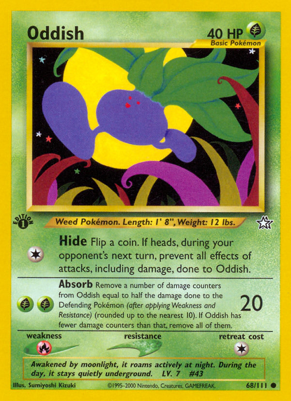 Oddish (68/111) [Neo Genesis 1st Edition] - Card Brawlers | Quebec | Canada | Yu-Gi-Oh!