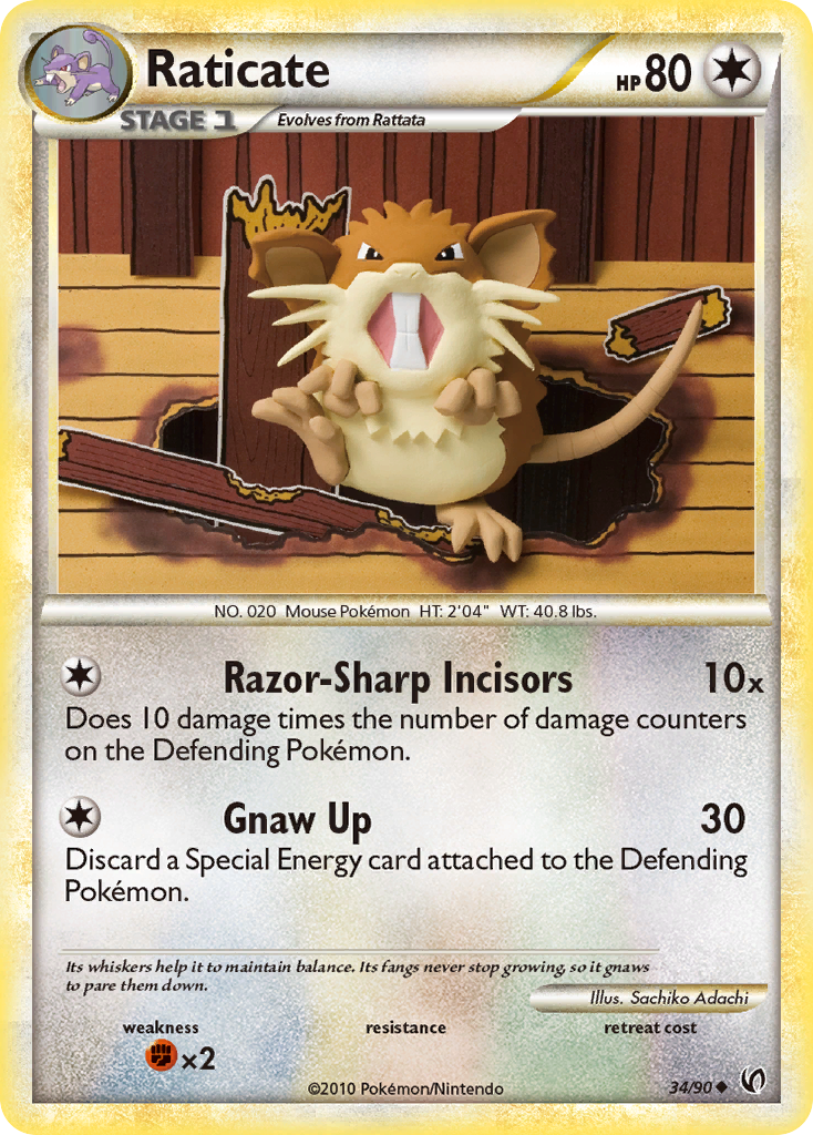 Raticate (34/90) [HeartGold & SoulSilver: Undaunted] - Card Brawlers | Quebec | Canada | Yu-Gi-Oh!