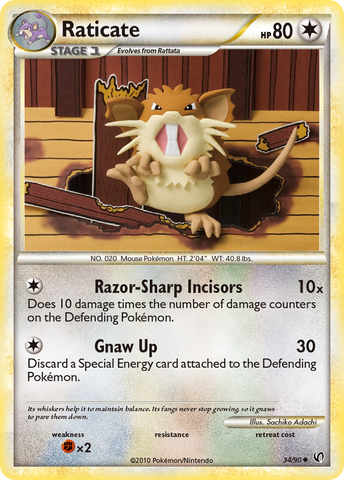 Raticate (34/90) [HeartGold & SoulSilver: Undaunted] - Card Brawlers | Quebec | Canada | Yu-Gi-Oh!