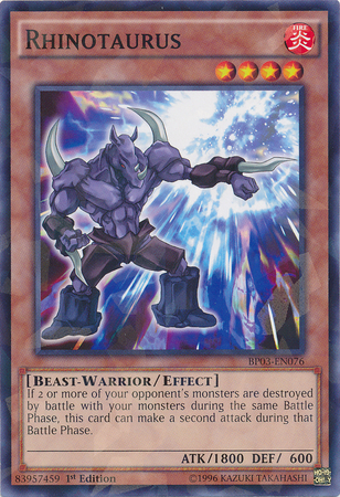 Rhinotaurus [BP03-EN076] Shatterfoil Rare - Card Brawlers | Quebec | Canada | Yu-Gi-Oh!