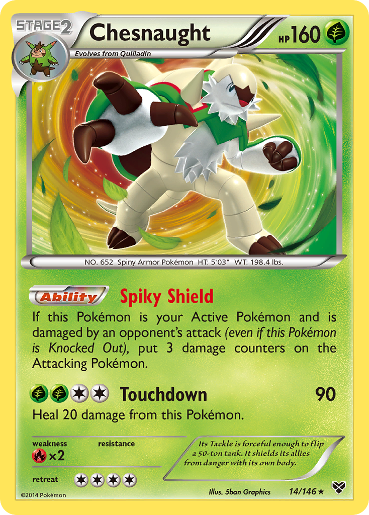 Chesnaught (14/146) [XY: Base Set] - Card Brawlers | Quebec | Canada | Yu-Gi-Oh!