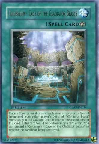 Colosseum - Cage of the Gladiator Beasts [GLAS-EN054] Rare - Card Brawlers | Quebec | Canada | Yu-Gi-Oh!