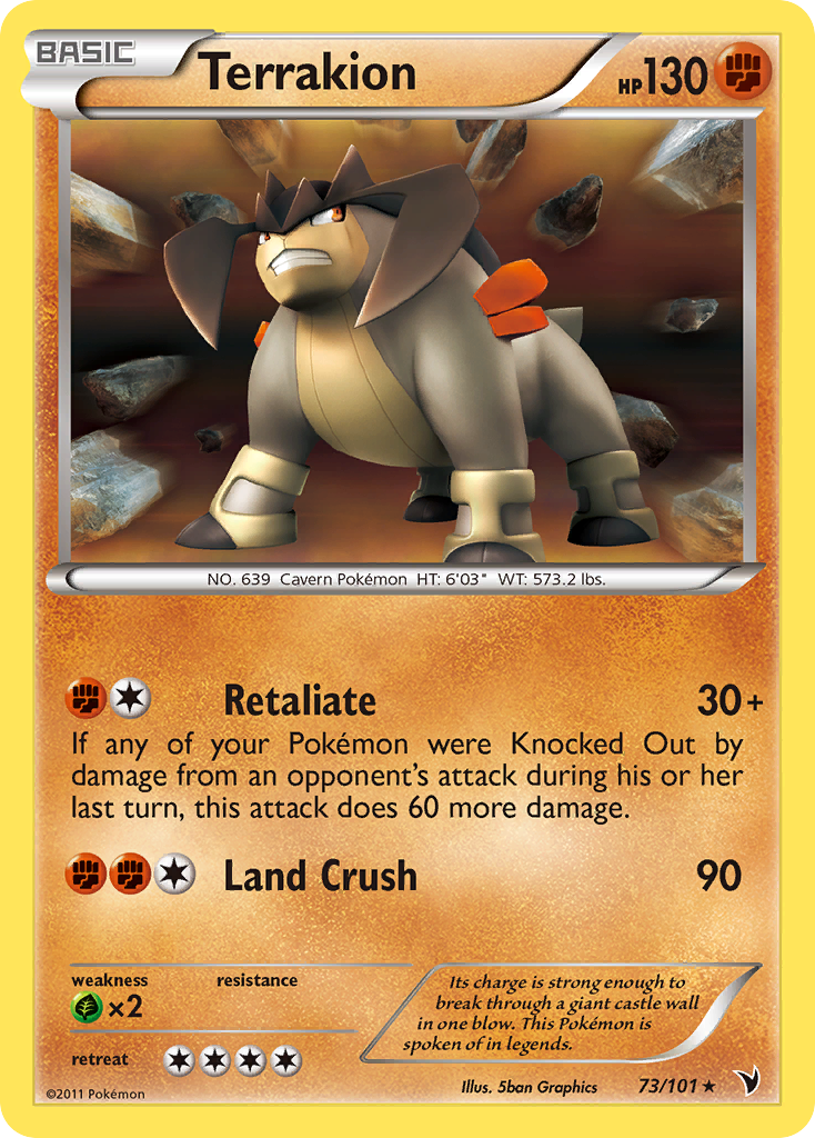 Terrakion (73/101) [Black & White: Noble Victories] - Card Brawlers | Quebec | Canada | Yu-Gi-Oh!