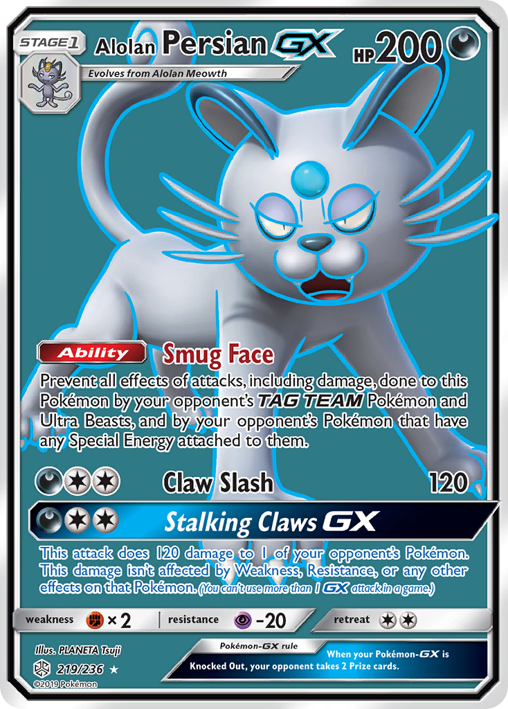 Alolan Persian GX (219/236) [Sun & Moon: Cosmic Eclipse] - Card Brawlers | Quebec | Canada | Yu-Gi-Oh!