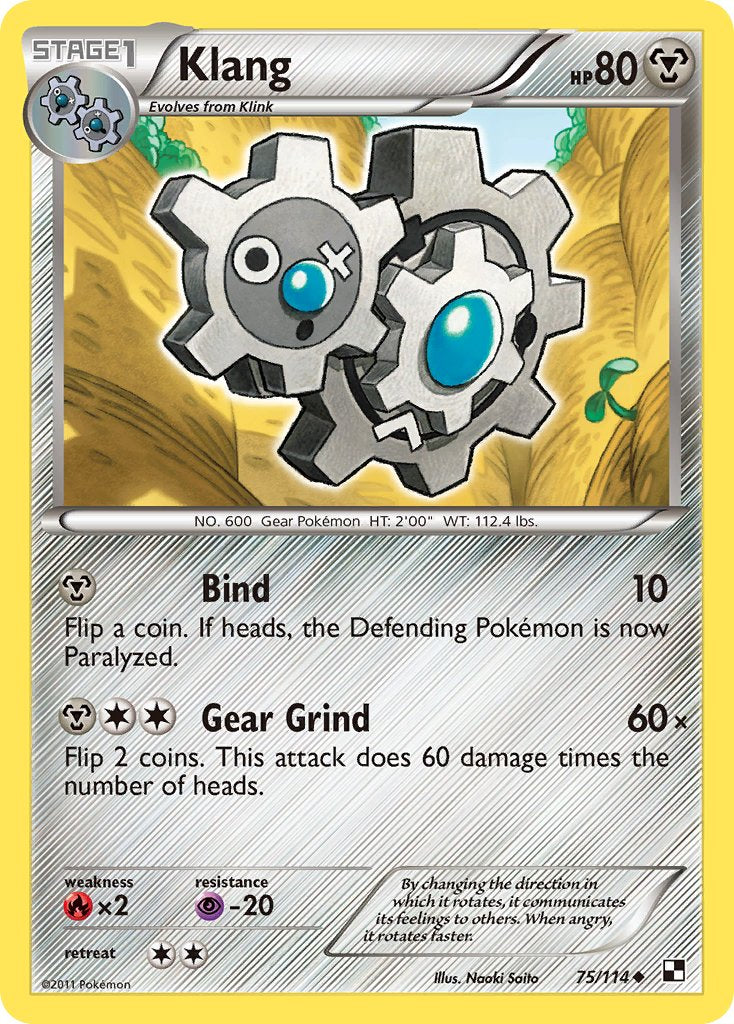 Klang (75/114) (Cracked Ice Holo) (Blister Exclusive) [Black & White: Base Set] - Card Brawlers | Quebec | Canada | Yu-Gi-Oh!
