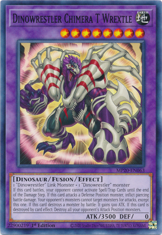 Dinowrestler Chimera T Wrextle [MP20-EN063] Common - Card Brawlers | Quebec | Canada | Yu-Gi-Oh!