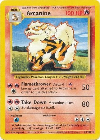 Arcanine (23/102) [Base Set Unlimited] - Card Brawlers | Quebec | Canada | Yu-Gi-Oh!