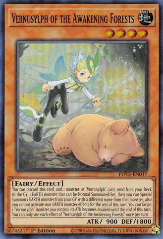 Vernusylph of the Awakening Forests [POTE-EN017] Super Rare - Card Brawlers | Quebec | Canada | Yu-Gi-Oh!