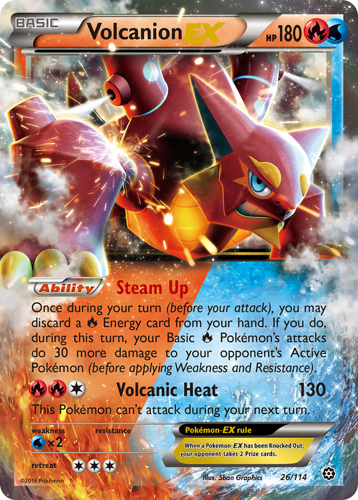 Volcanion EX (26/114) [XY: Steam Siege] - Card Brawlers | Quebec | Canada | Yu-Gi-Oh!