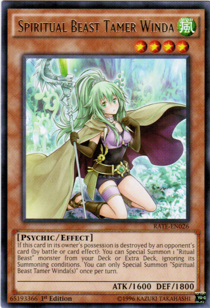 Spiritual Beast Tamer Winda [RATE-EN026] Rare - Yu-Gi-Oh! - Card Brawlers | Quebec | Canada |