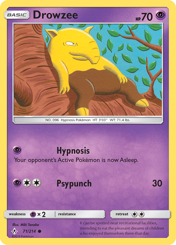 Drowzee (71/214) [Sun & Moon: Unbroken Bonds] - Card Brawlers | Quebec | Canada | Yu-Gi-Oh!