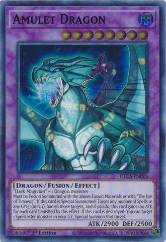 Amulet Dragon (Green) [DLCS-EN005] Ultra Rare - Card Brawlers | Quebec | Canada | Yu-Gi-Oh!