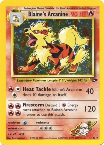 Blaine's Arcanine (1/132) [Gym Challenge Unlimited] - Card Brawlers | Quebec | Canada | Yu-Gi-Oh!