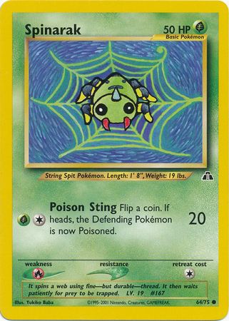 Spinarak (64/75) [Neo Discovery Unlimited] - Card Brawlers | Quebec | Canada | Yu-Gi-Oh!