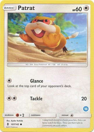 Patrat (107/145) (Deck Exclusive #16) [Sun & Moon: Trainer Kit - Alolan Ninetales] - Card Brawlers | Quebec | Canada | Yu-Gi-Oh!