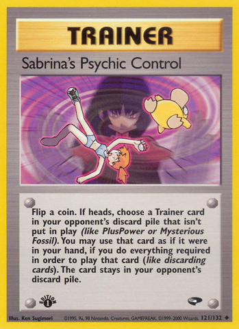 Sabrina's Psychic Control (121/132) [Gym Challenge 1st Edition] - Card Brawlers | Quebec | Canada | Yu-Gi-Oh!