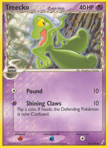 Treecko (68/100) (Delta Species) [EX: Crystal Guardians] - Card Brawlers | Quebec | Canada | Yu-Gi-Oh!