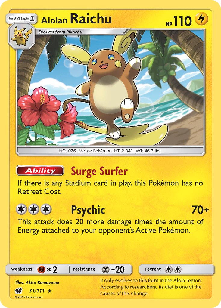 Alolan Raichu (31/111) (Theme Deck Exclusive) [Sun & Moon: Crimson Invasion] - Card Brawlers | Quebec | Canada | Yu-Gi-Oh!
