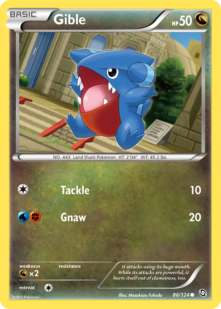 Gible (86/124) [Black & White: Dragons Exalted] - Card Brawlers | Quebec | Canada | Yu-Gi-Oh!