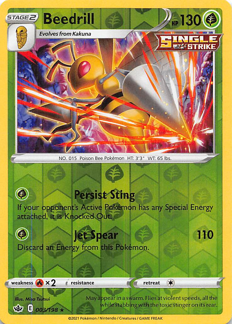 Beedrill (003/198) [Sword & Shield: Chilling Reign] - Card Brawlers | Quebec | Canada | Yu-Gi-Oh!