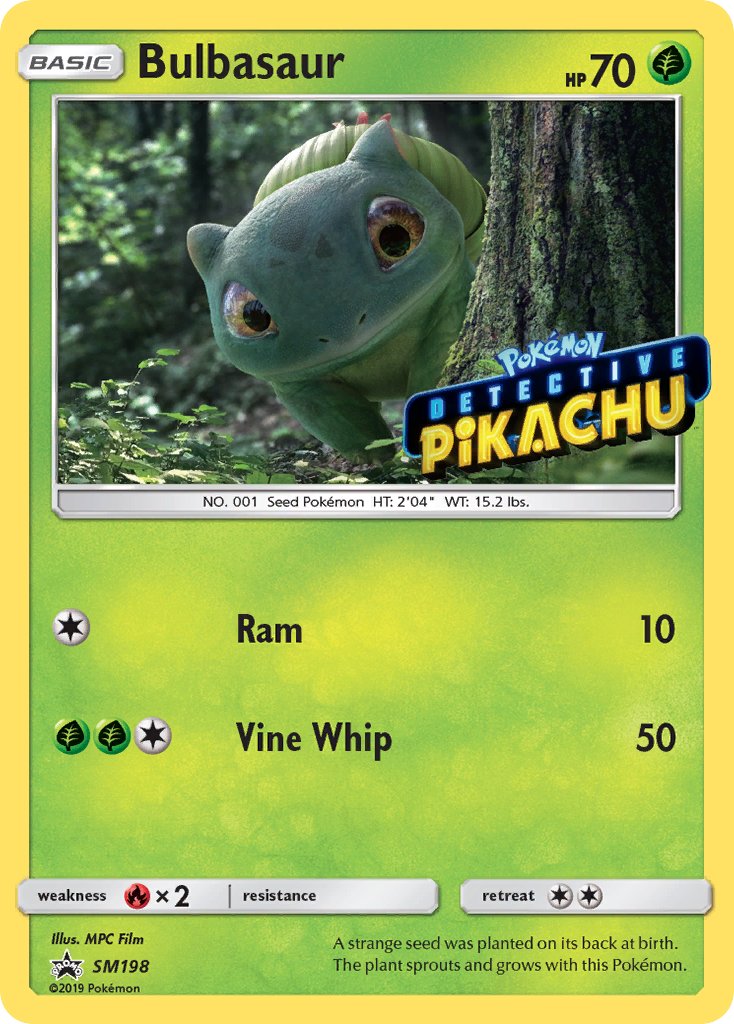 Bulbasaur (SM198) (Detective Pikachu Stamped) [Sun & Moon: Black Star Promos] - Card Brawlers | Quebec | Canada | Yu-Gi-Oh!